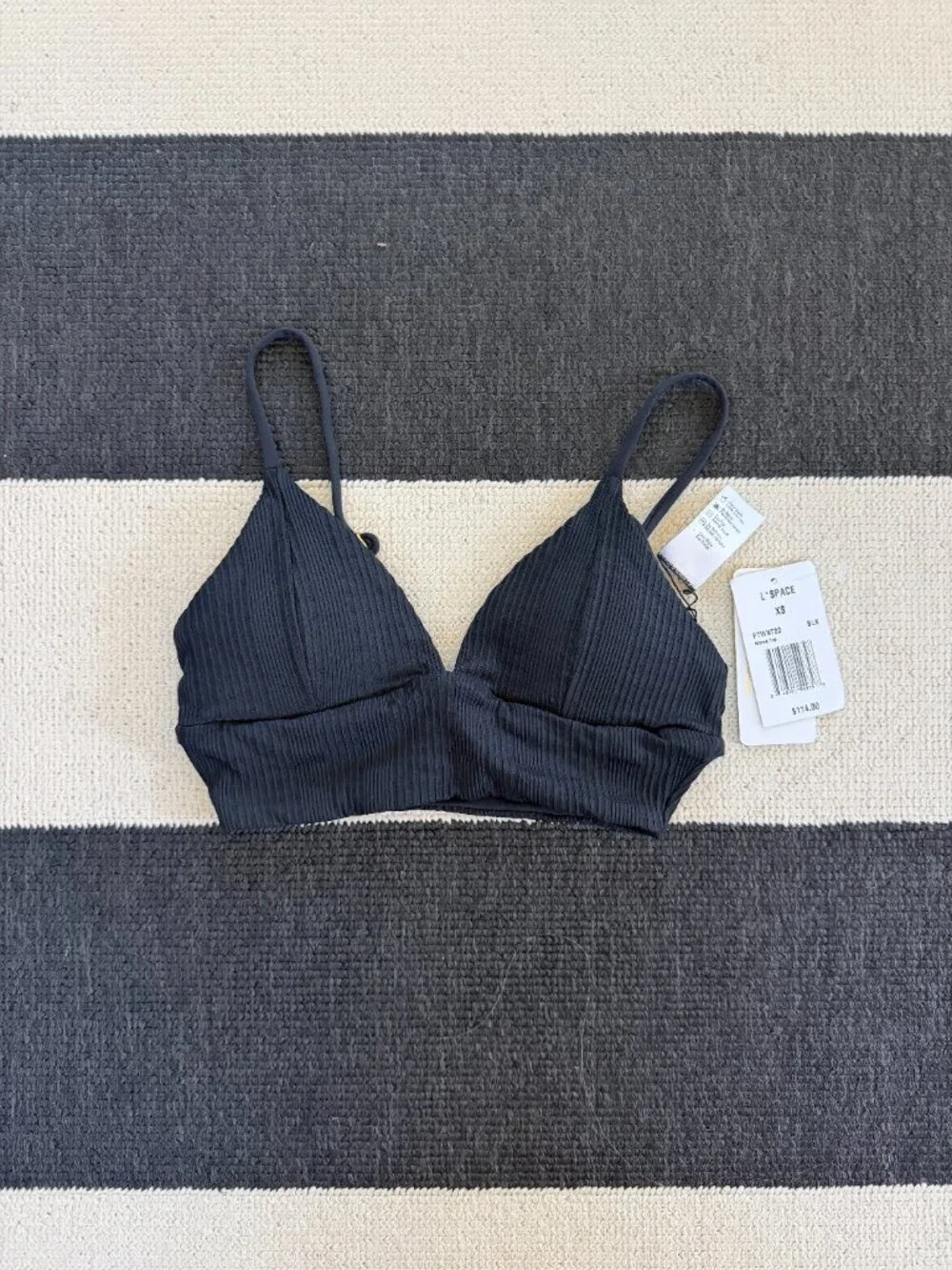 L*Space Women's Winnie Rib Bikini Top NWT Size XS